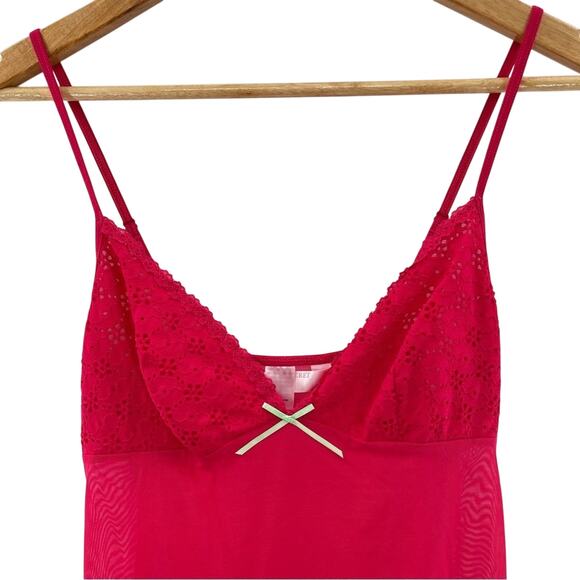 Victoria’s Secret Angels Pink Feminine Eyelet Detail Nightgown Slip Dress Size S - Picture 2 of 8
